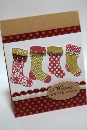 Warm Stocking Wishes Card