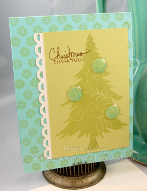 Christmas Thank You note card