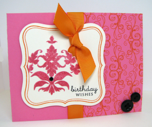 Damask Label Birthday