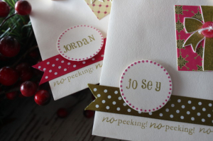 Gift Card Envelope Name Circles