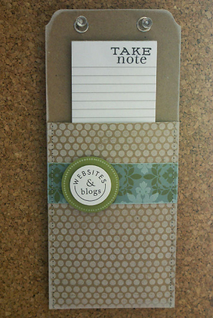 Notepad Pocket - hanging