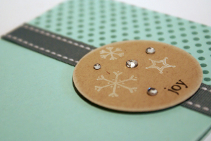 Simple Snowflake Joy Card - detail
