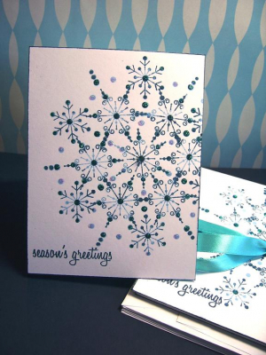 Blue snowflake card