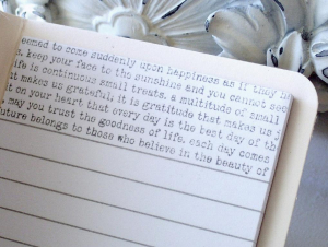 Note to Self Altered Notepad