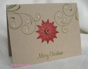 Merry Christmas Poinsettia - Nov. 09 Best Quick and Easy Holiday Card