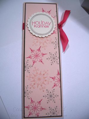 Holiday planner notepad