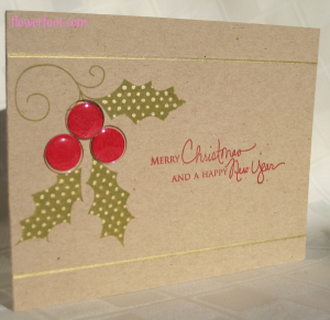 Merry Chirtsmas Holly-Nov. 09 Best Quick and Easy Holiday Card