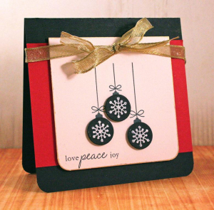 Love Peace Joy ornaments