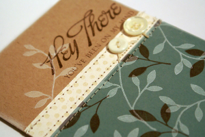 Hey There Leaf Card - detail