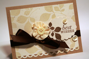 Best Wishes Leaf Card