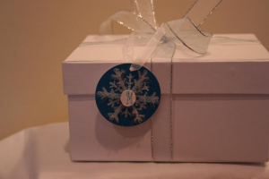 Snowflake tag/ornament.