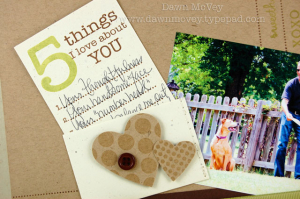 5 Things Layout - pocket detail