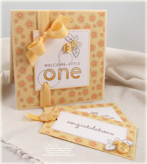 Welcome Little One card and tag