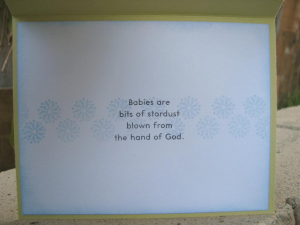 inside of baby boy card
