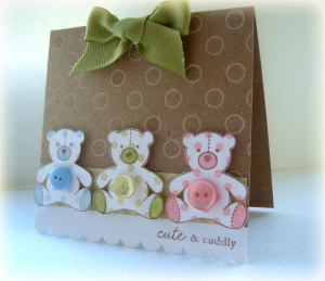 Baby Buttons - Teddy Trio