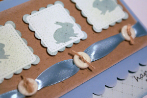 Blue Bunnies Card - detail