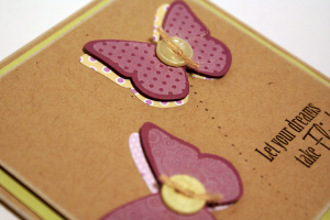 Butterflies in Flight Card - detail