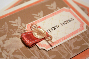 Many Thanks Wildflower Card - detail