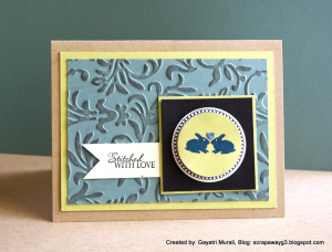 Stitched with love card.