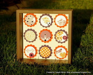 Melissa's challenge shadow box