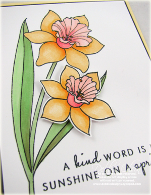 Kind Words Daffodils detail