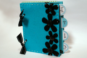 Felted Flower Tabbed Mini Book