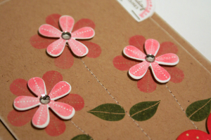 Flower Trio Card - detail