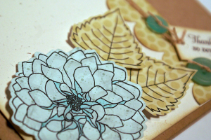 Rustic Dahlia Card - detail