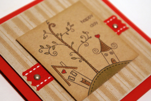 Happy Day Houses Card - detail