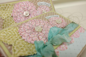 Paper Pieced Dahlias Closeup