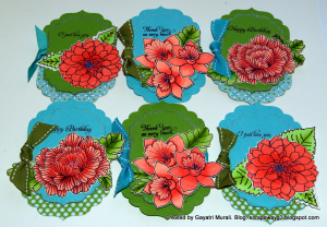 A set of 6 tags