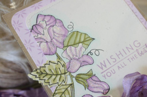 Sweet Peas Card Closeup of Flowers
