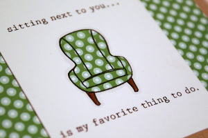 Green Boutique Chair Card - detail