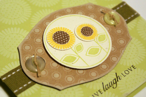 Live Laugh Love Sunflower Card - detail