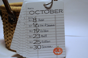 Birthday & Anniversary Calendar - October
