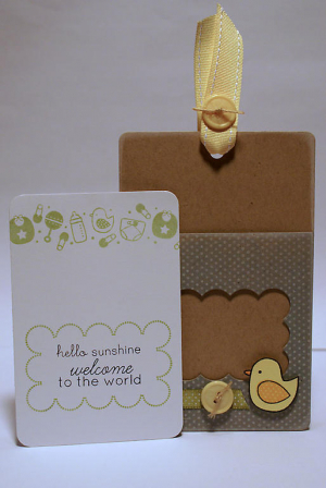 Baby Duck Welcome Pocket Card - inside card