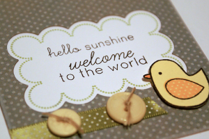 Baby Duck Welcome Pocket Card - detail