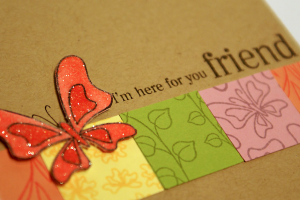 Butterfly Here For You Card - detail