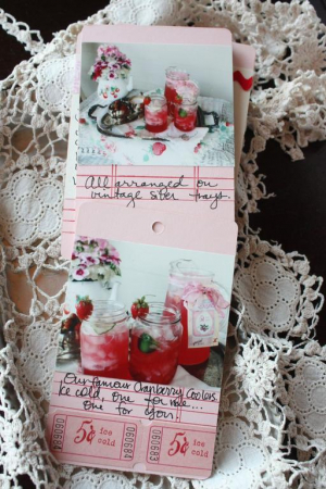 Jar Mini Album- Cranberry Cooler Drinks Pages