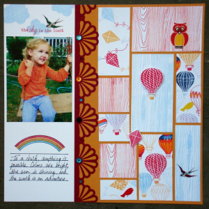 layouts using Papertrey Ink stamps