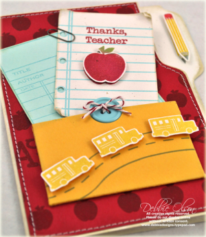 Thank You Teacher Folder Card Detail
