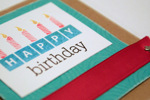 Happy Birthday Candles Card - detail