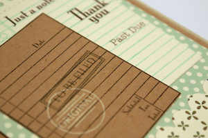Thank You Past Due Card - detail
