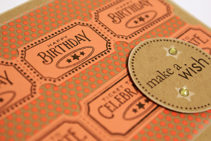 Birthday Ticket Wish Card - detail