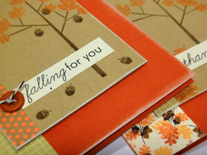Fall Tree Cards - detail
