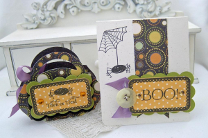 Boo!  Card and Trick or Treat Bag