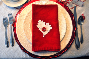 Leaf Prints place setting