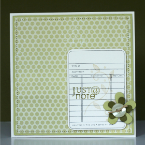 a note of thanks