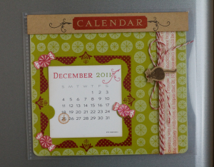 Fridge Calendar on fridge