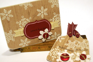 Snowflakes in the Cabin card & tags